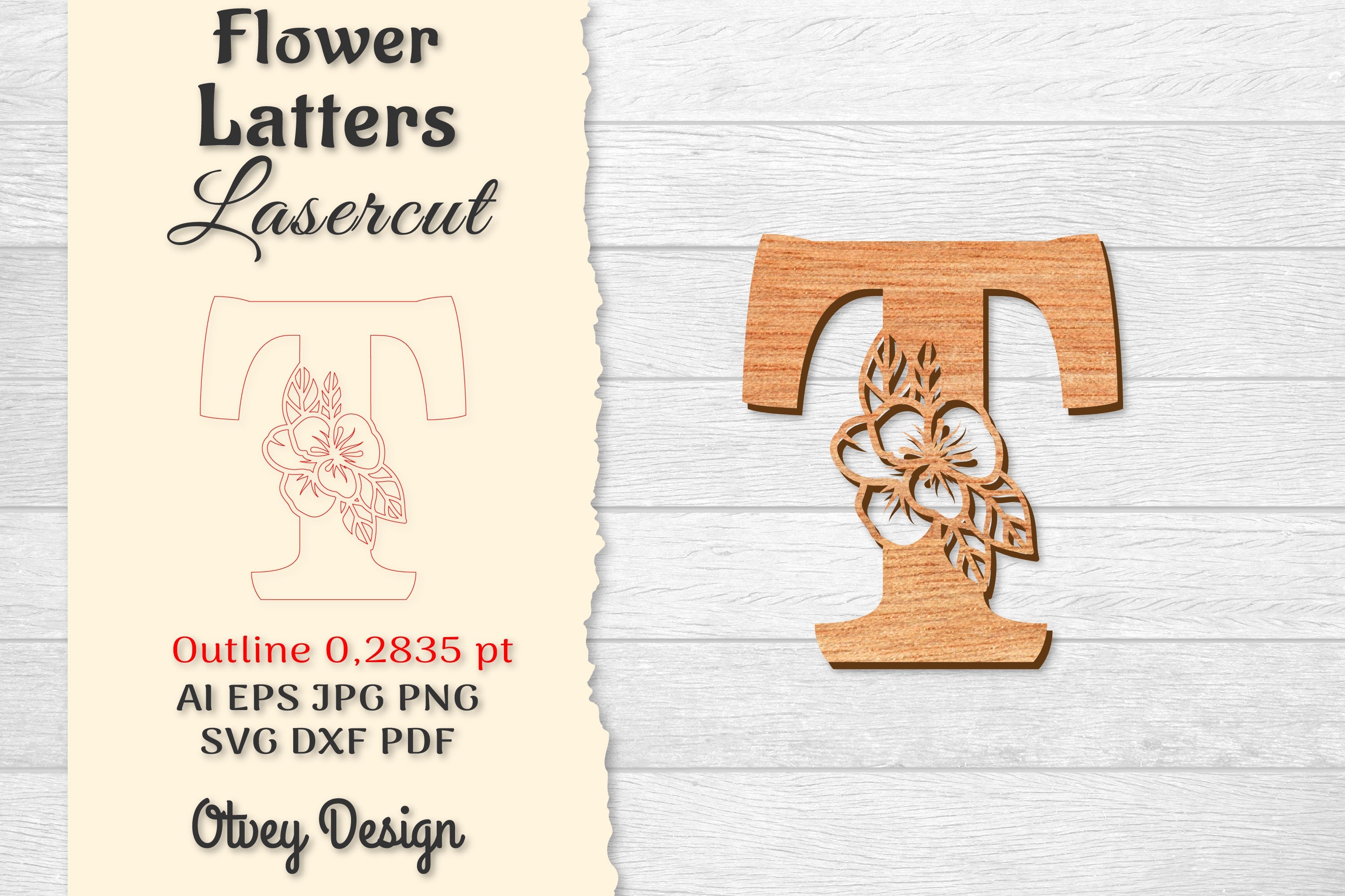 Flower Letters Laser Cut SVG Bundle 85 - CraftNest - Digital Crafting and Art