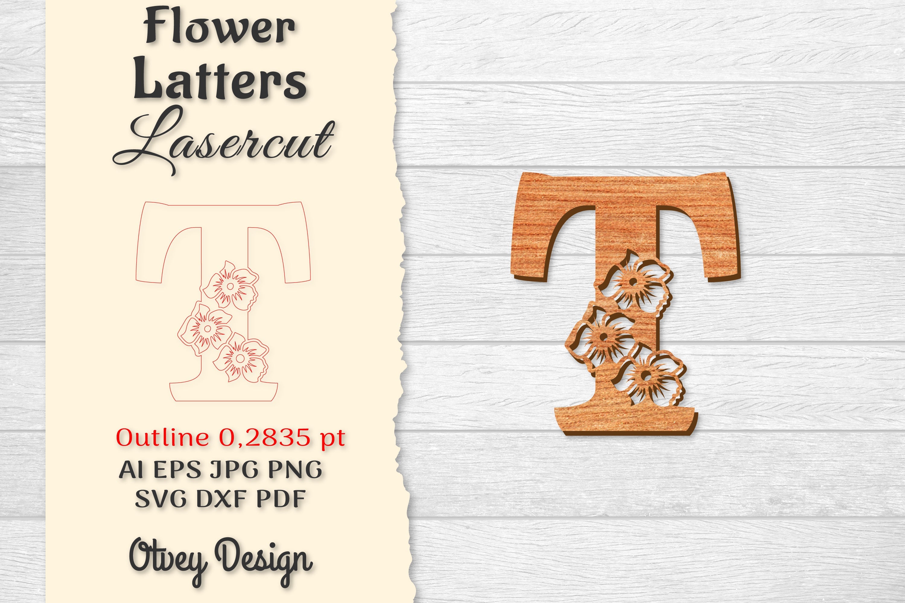 Flower Letters Laser Cut SVG Bundle 135 - CraftNest - Digital Crafting and Art