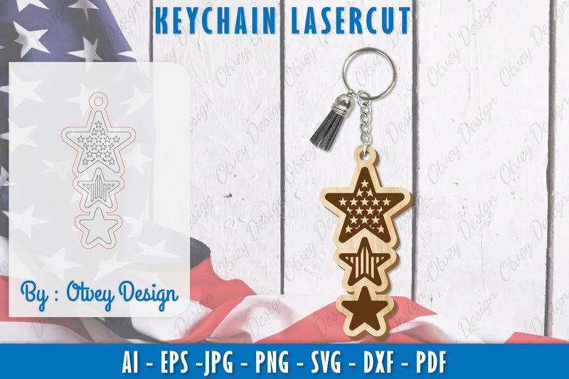 4th of July Keychain SVG Bundle 10 - CraftNest - Digital Crafting and Art