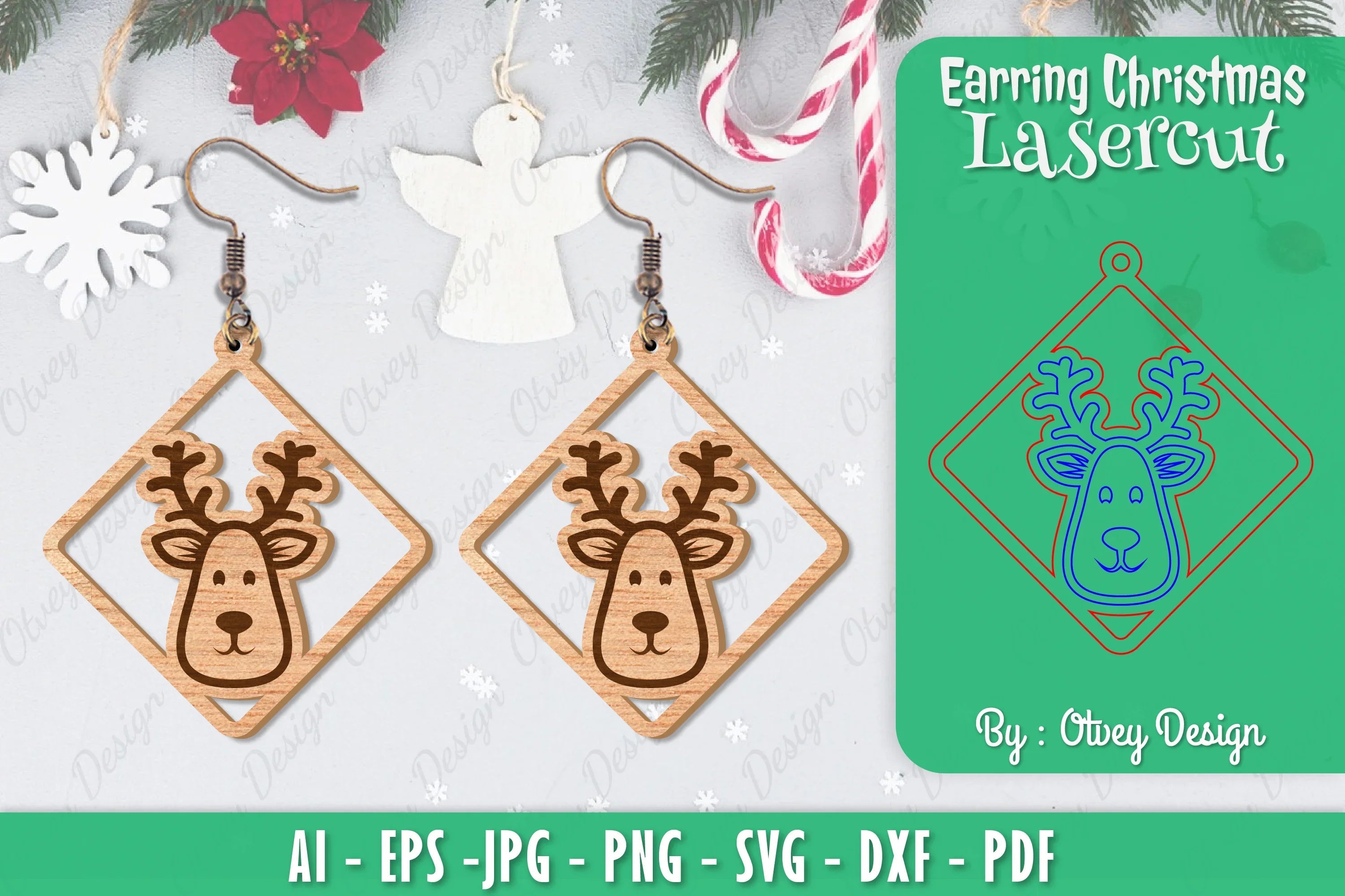 Christmas Earrings SVG Bundle - CraftNest - Digital Crafting and Art