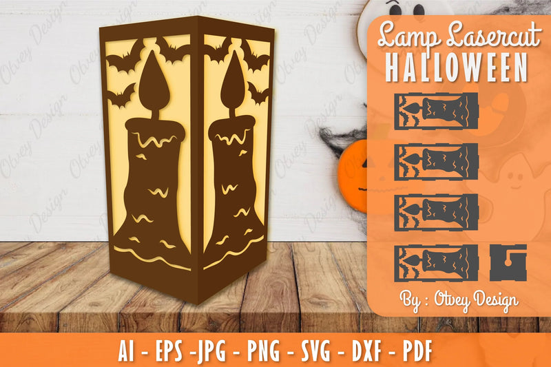 Halloween Lamp Lasercut SVG Bundle - CraftNest - Digital Crafting and Art