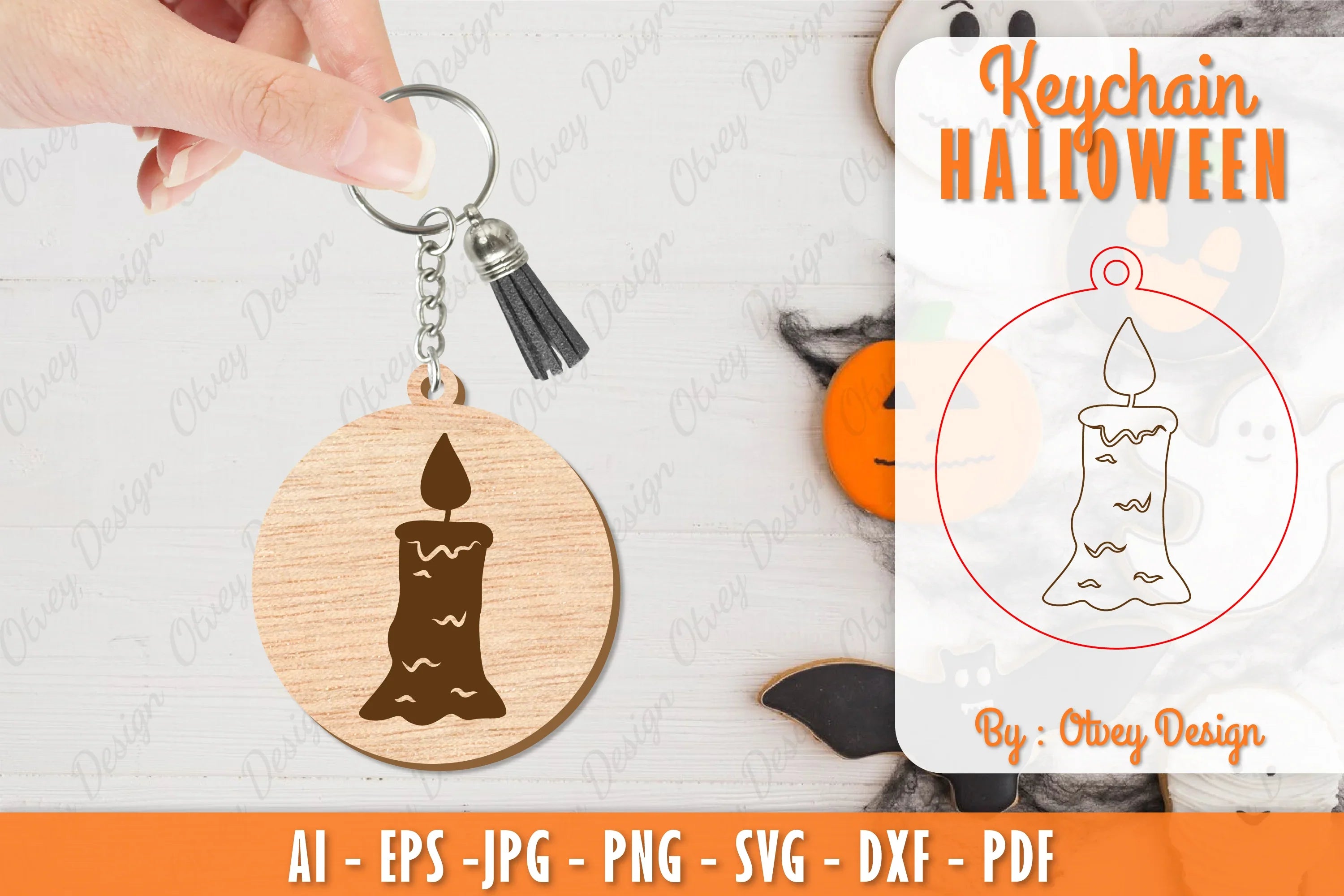 Halloween Keychain Lasercut SVG Bundle 3 - CraftNest - Digital Crafting and Art