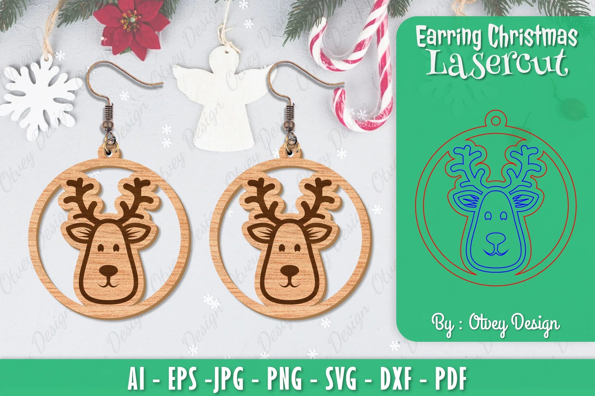 Christmas Earrings SVG Bundle - CraftNest - Digital Crafting and Art