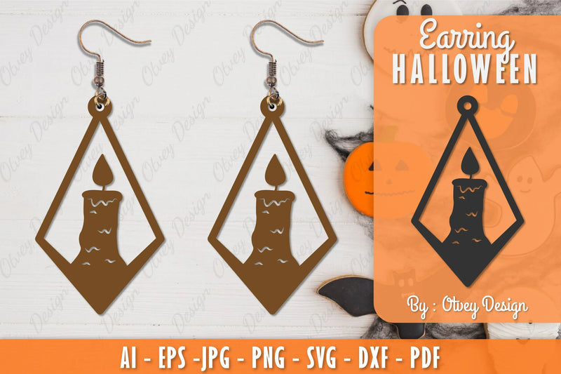 Earring Halloween Lasercut SVG Bundle 129 - CraftNest - Digital Crafting and Art