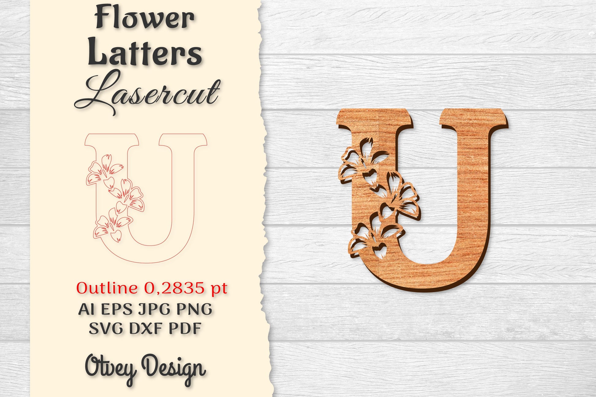 Flower Letters Laser Cut SVG Bundle 149 - CraftNest - Digital Crafting and Art