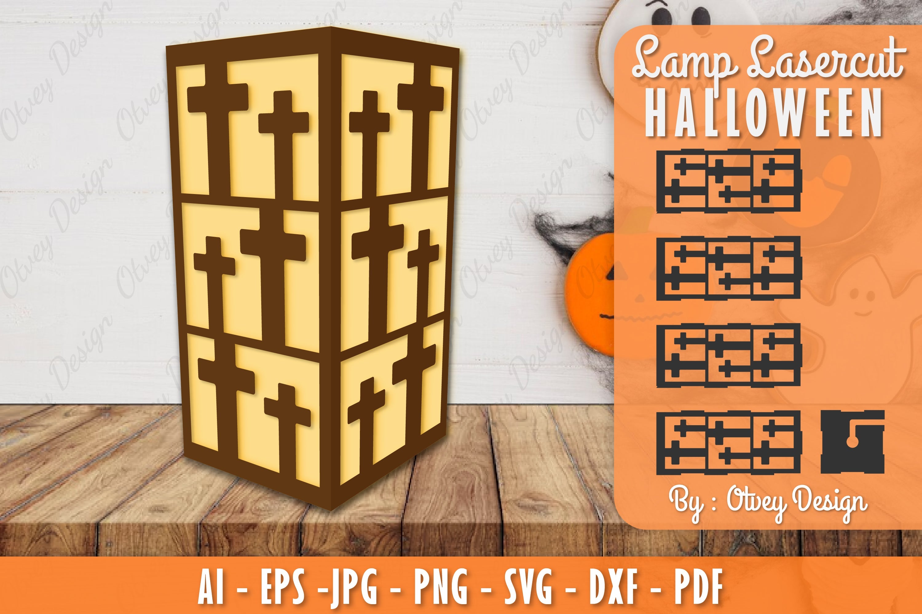 Halloween Lamp Lasercut SVG Bundle