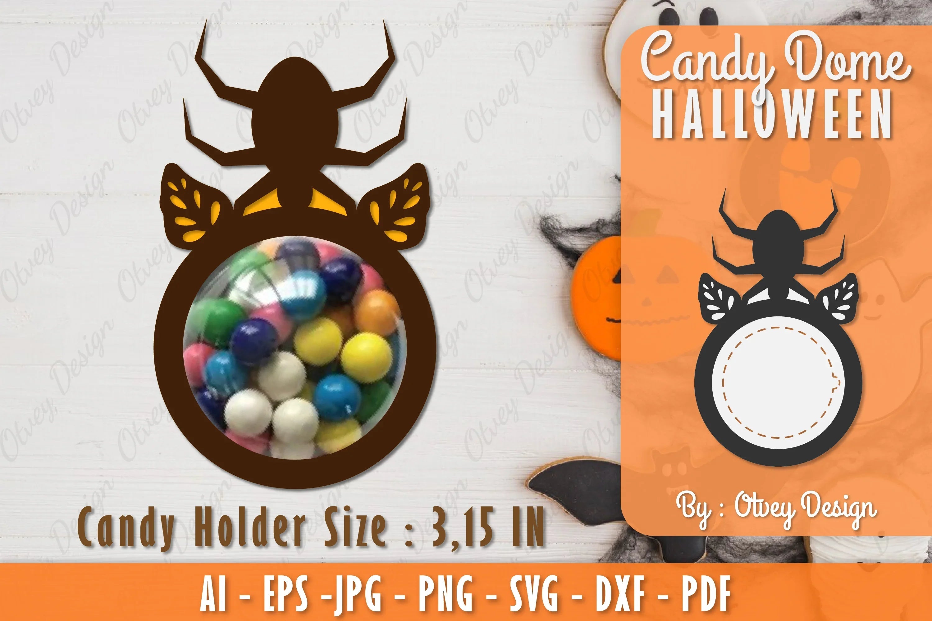 Halloween Candy Dome SVG Bundle 14 - CraftNest - Digital Crafting and Art