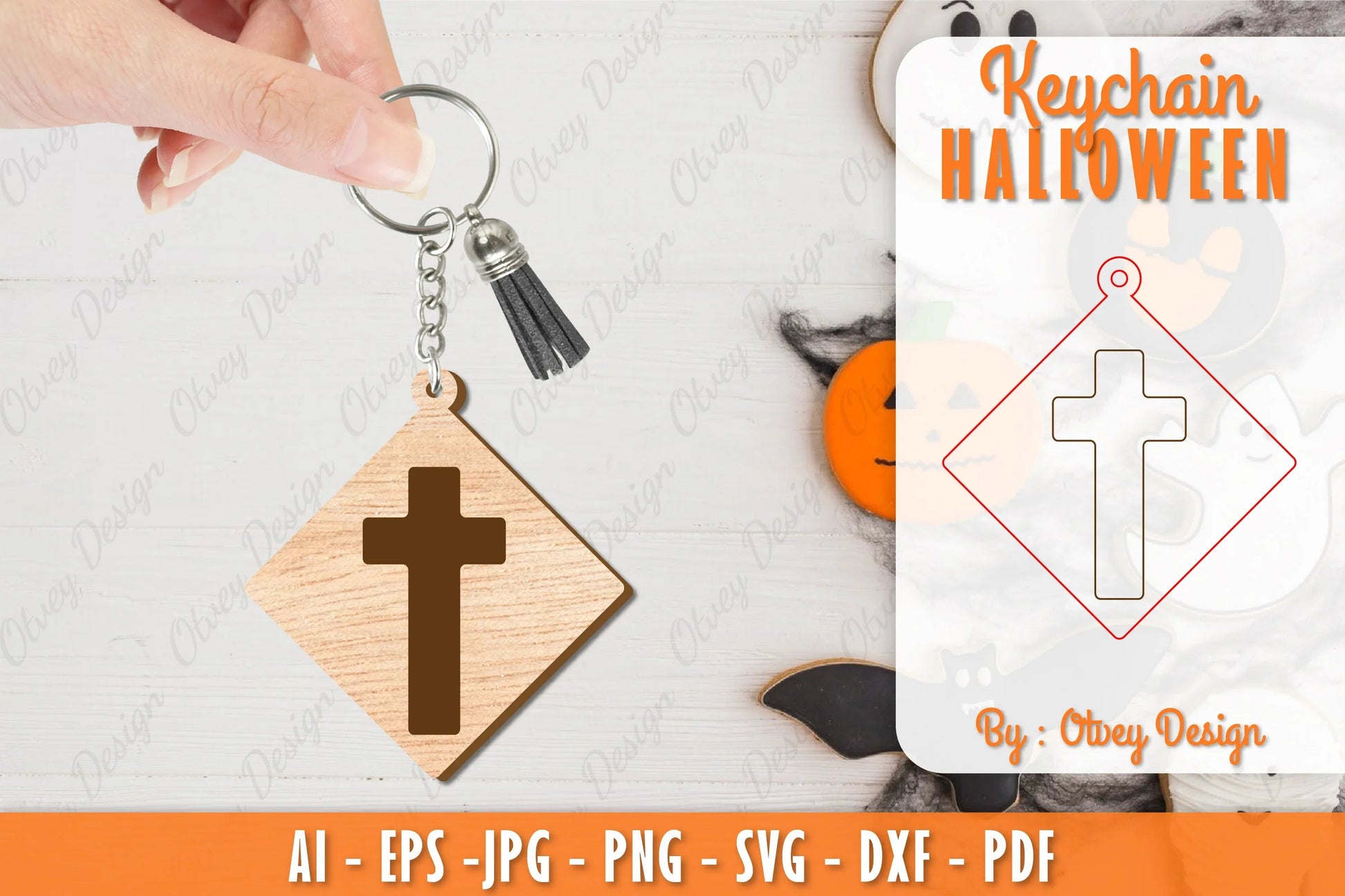 Keychain Halloween Lasercut SVG Bundle 124 - CraftNest - Digital Crafting and Art