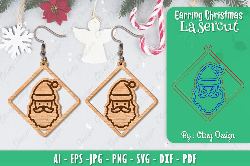 Christmas Earrings SVG Bundle111 - CraftNest - Digital Crafting and Art