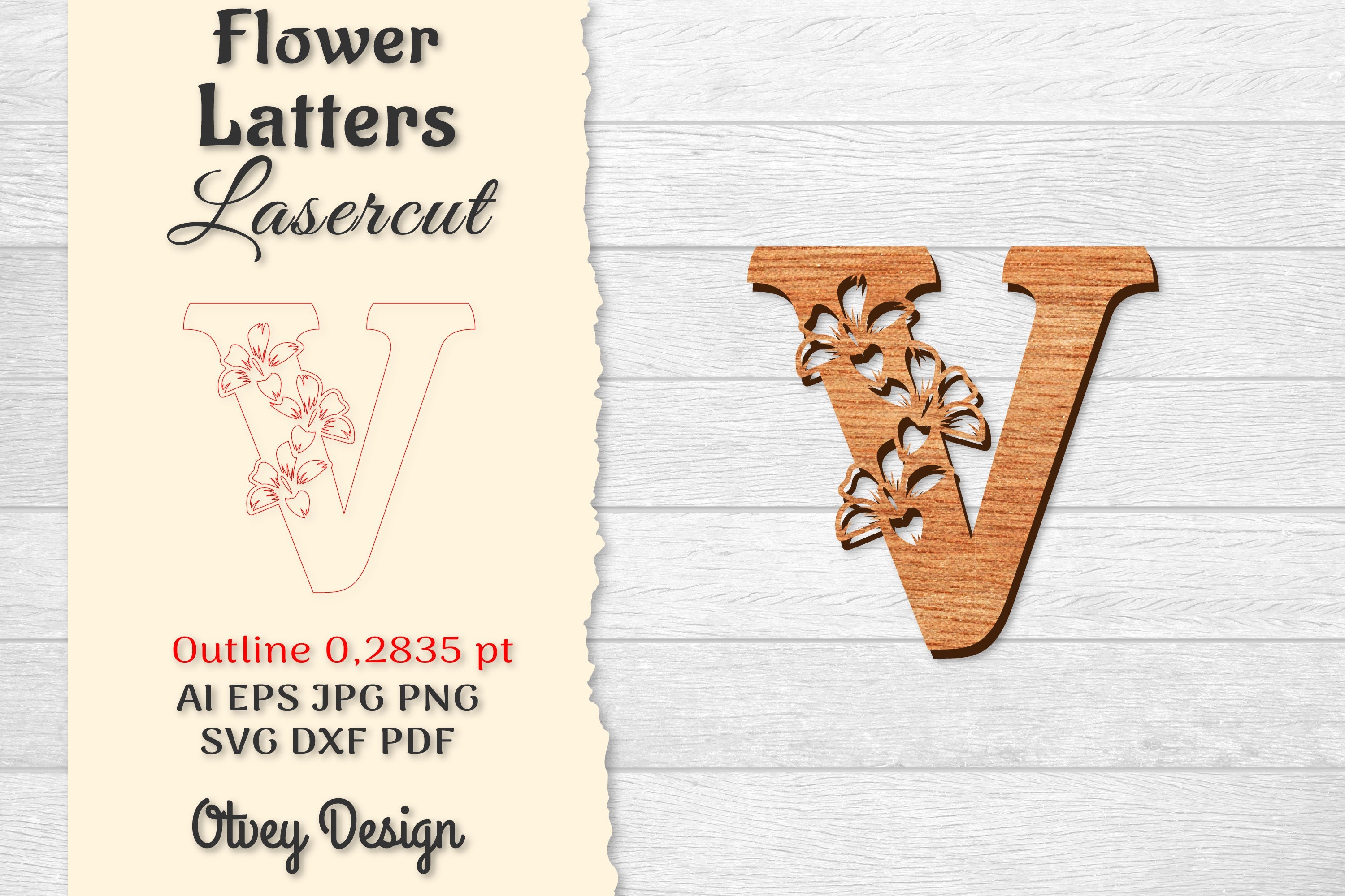 Flower Letters Laser Cut SVG Bundle 150 - CraftNest - Digital Crafting and Art