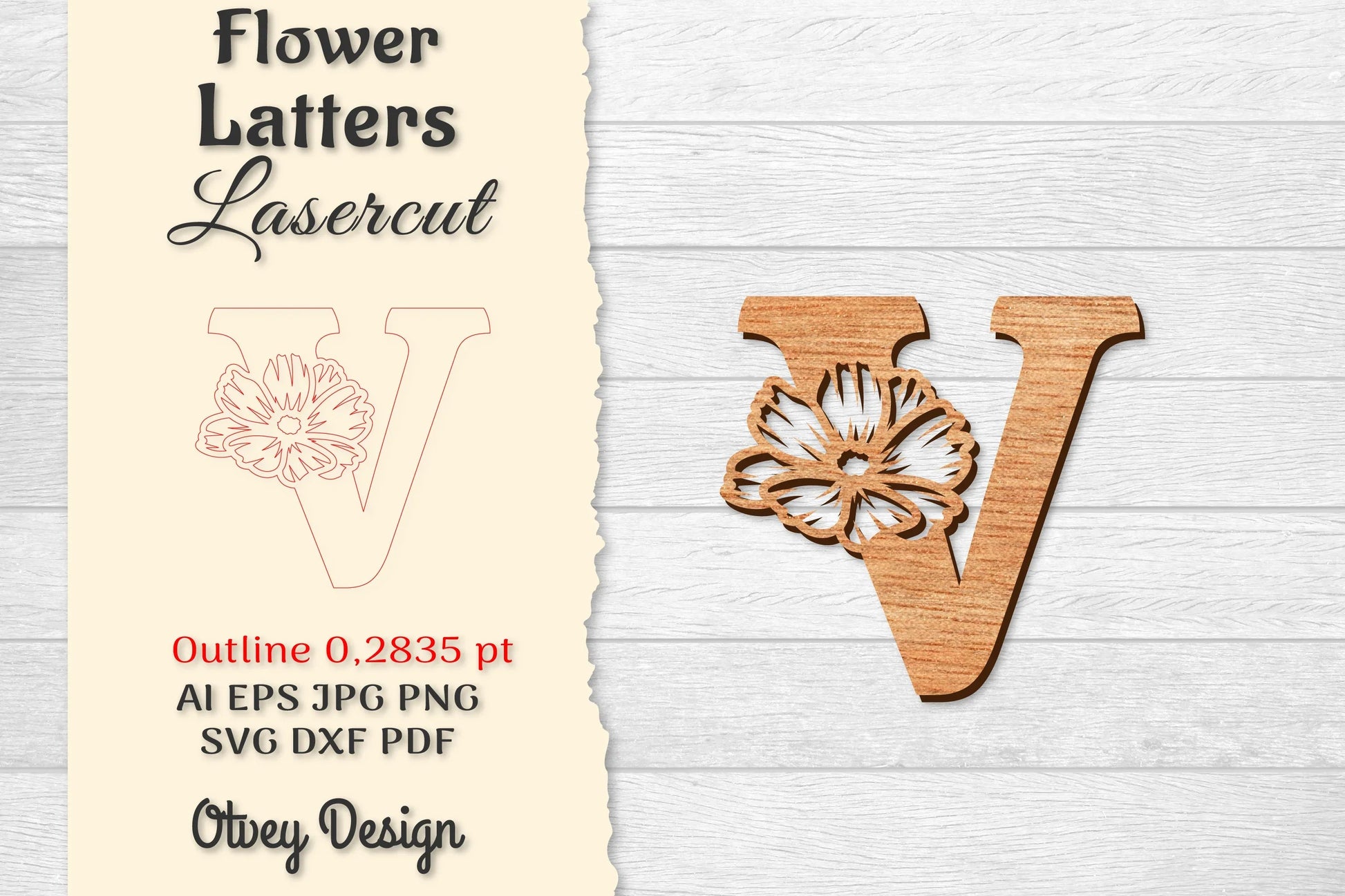 Flower Letters Laser Cut File SVG Bundle 59 - CraftNest - Digital Crafting and Art