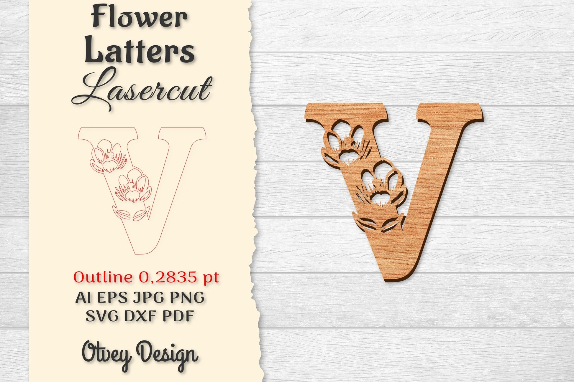 Flower Letters Laser Cut SVG Bundle 102 - CraftNest - Digital Crafting and Art
