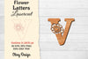 Flower Letters Laser Cut File SVG Bundle