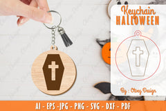 Keychain Halloween Lasercut SVG Bundle 42 - CraftNest - Digital Crafting and Art