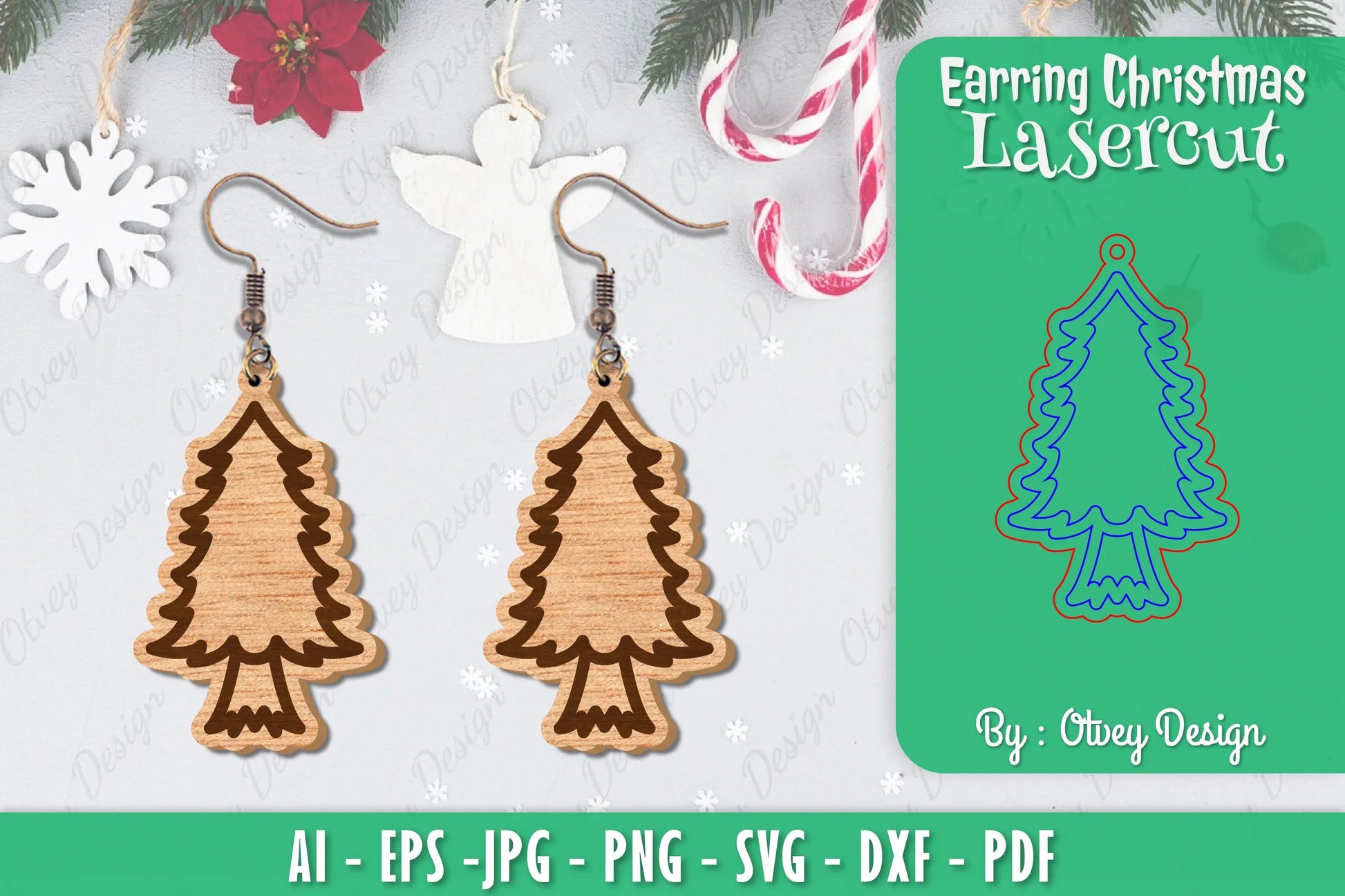Christmas Earrings SVG Bundle - CraftNest - Digital Crafting and Art