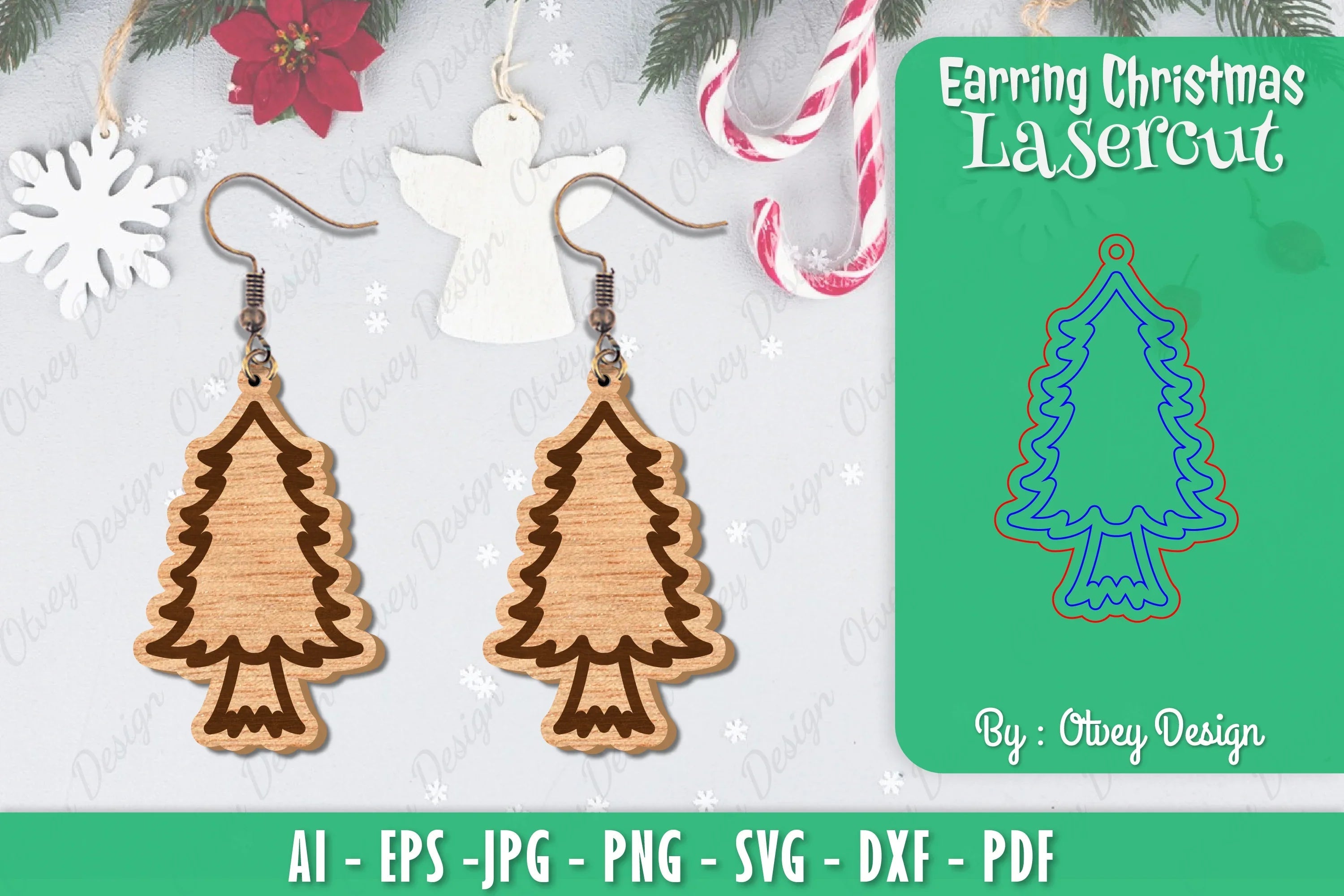 Christmas Earrings SVG Bundle - CraftNest - Digital Crafting and Art