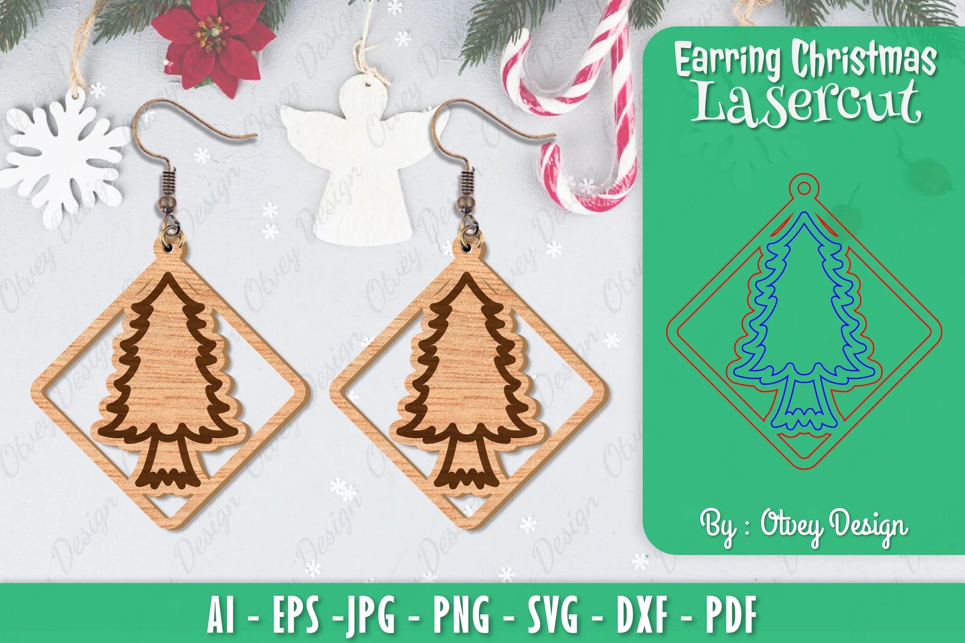 Christmas Earrings SVG Bundle - CraftNest - Digital Crafting and Art