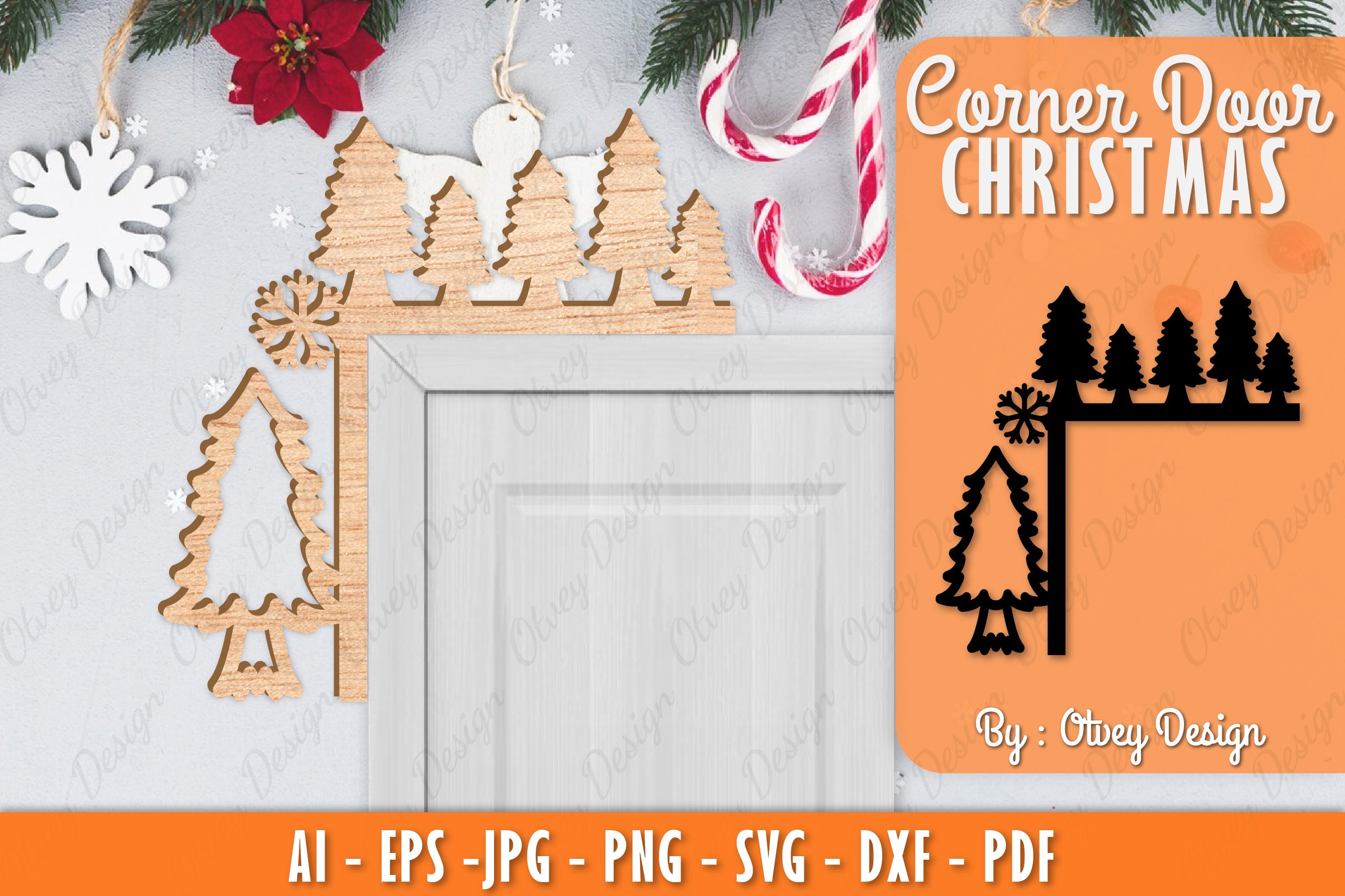 Christmas Corner Door SVG Bundle 15 - CraftNest - Digital Crafting and Art