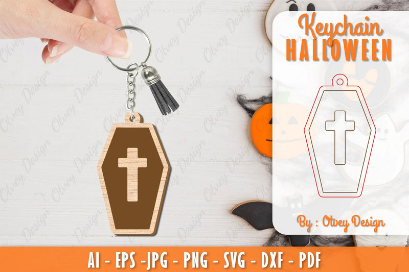 Keychain Halloween Lasercut SVG Bundle 15 - CraftNest - Digital Crafting and Art