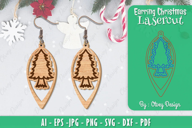 Christmas Earrings SVG Bundle 62 - CraftNest - Digital Crafting and Art