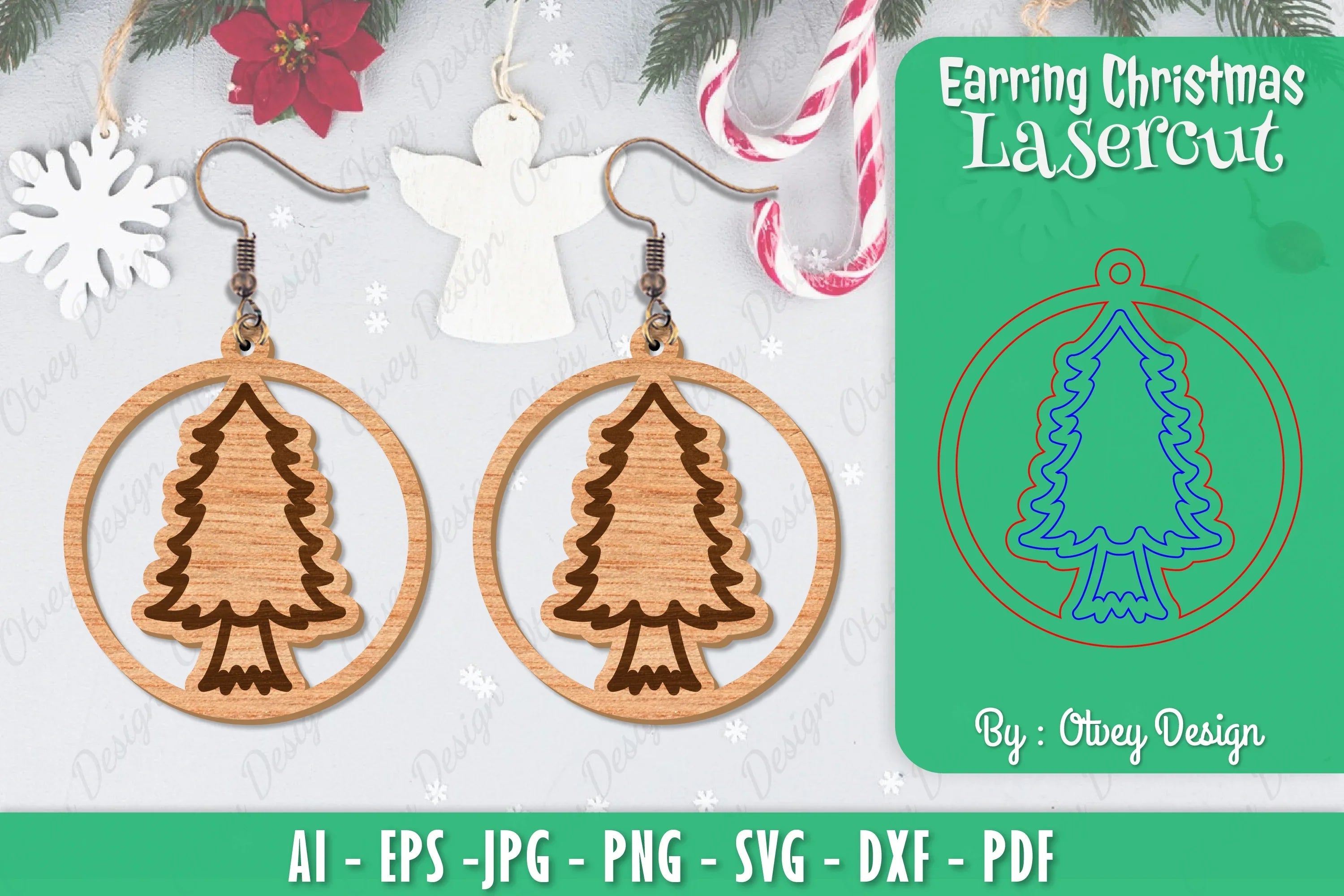 Christmas Earrings SVG Bundle - CraftNest - Digital Crafting and Art