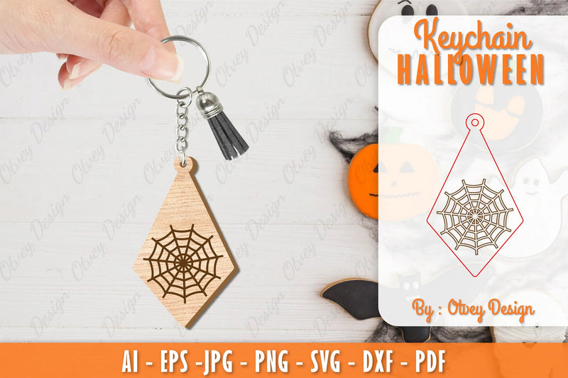Keychain Halloween Lasercut SVG Bundle 97 - CraftNest - Digital Crafting and Art