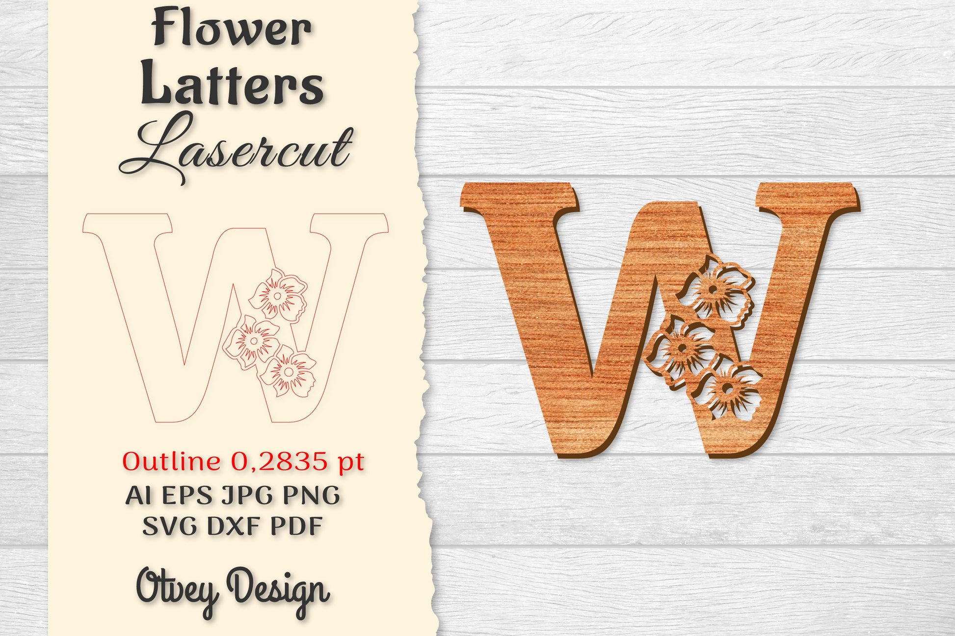 Flower Letters Laser Cut SVG Bundle 138 - CraftNest - Digital Crafting and Art
