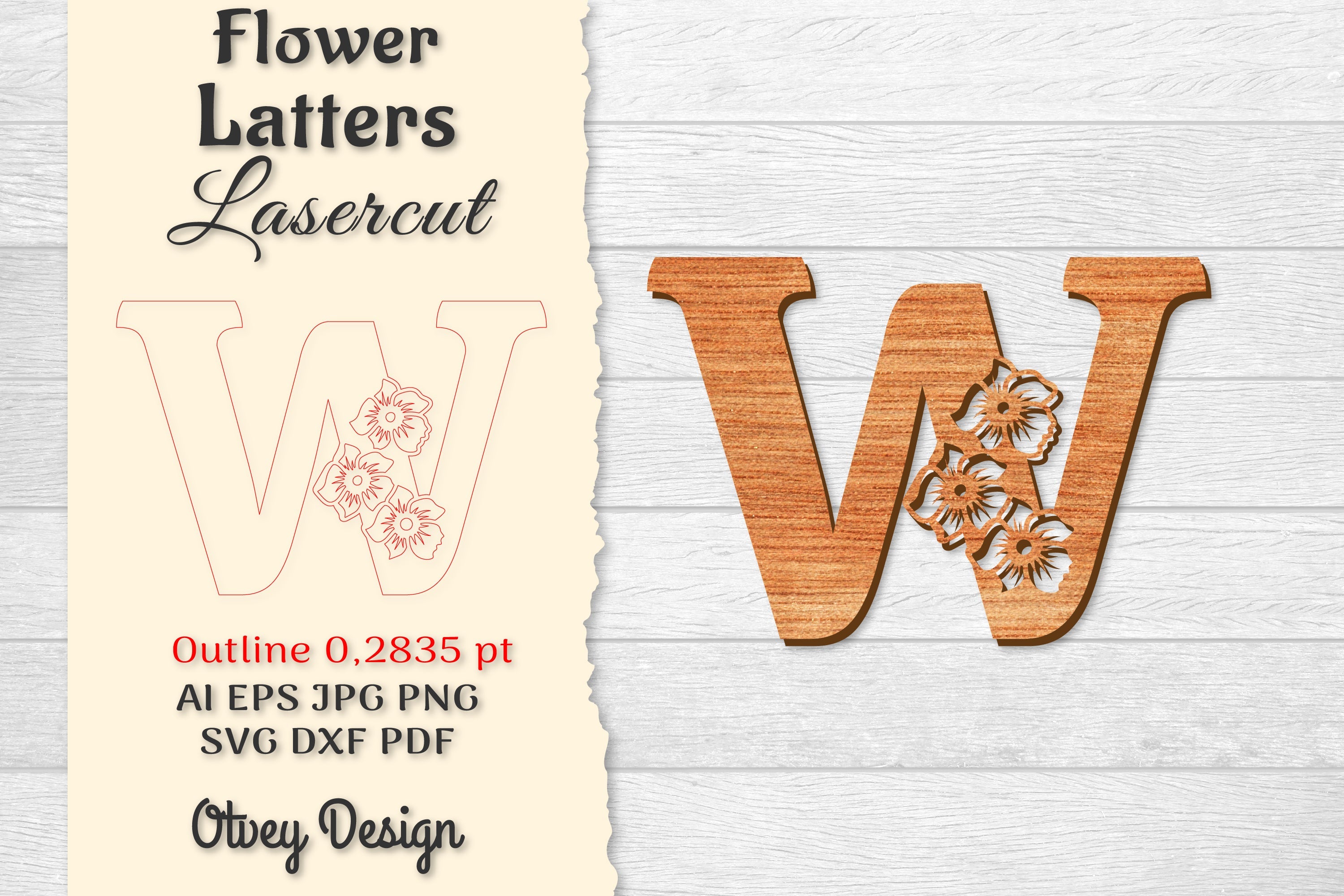 Flower Letters Laser Cut SVG Bundle 138 - CraftNest - Digital Crafting and Art