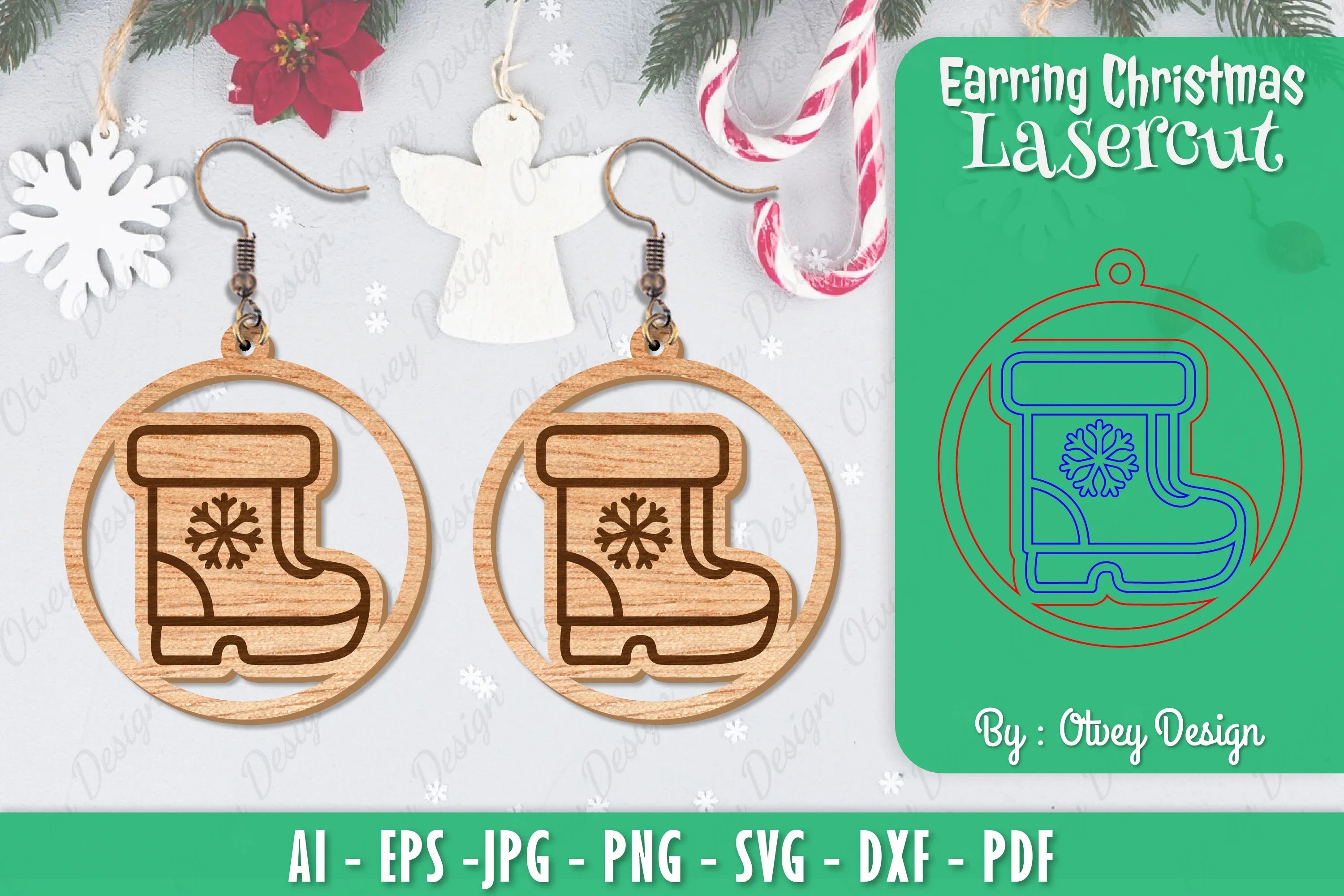 Christmas Earrings SVG Bundle - CraftNest - Digital Crafting and Art