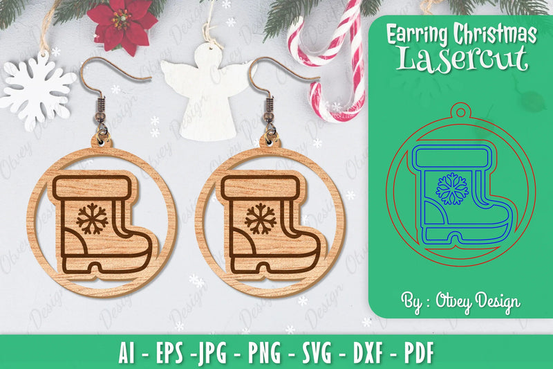 Christmas Earrings SVG Bundle - CraftNest - Digital Crafting and Art