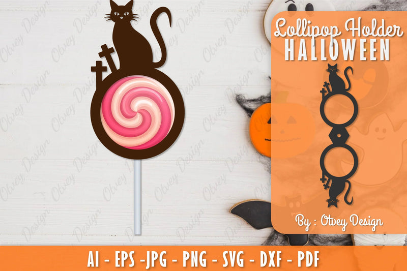 Halloween Lollipop Holder SVG Bundle 16 - CraftNest - Digital Crafting and Art