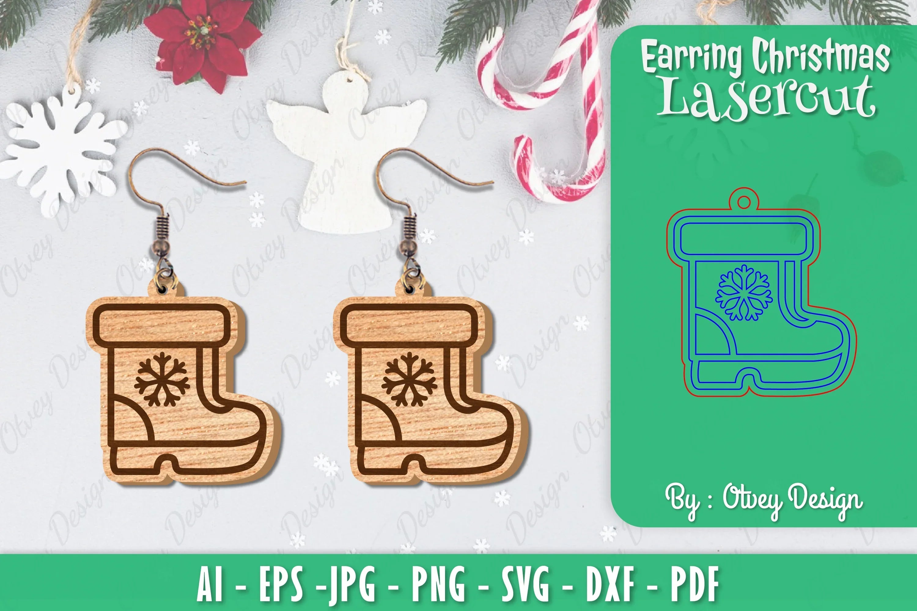 Christmas Earrings SVG Bundle - CraftNest - Digital Crafting and Art