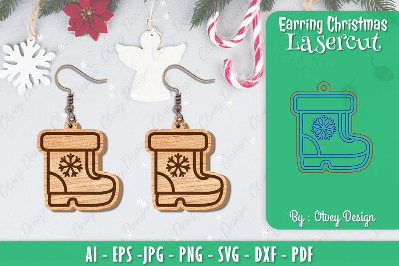 Christmas Earrings SVG Bundle - CraftNest - Digital Crafting and Art