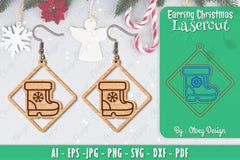 Christmas Earrings SVG Bundle - CraftNest - Digital Crafting and Art