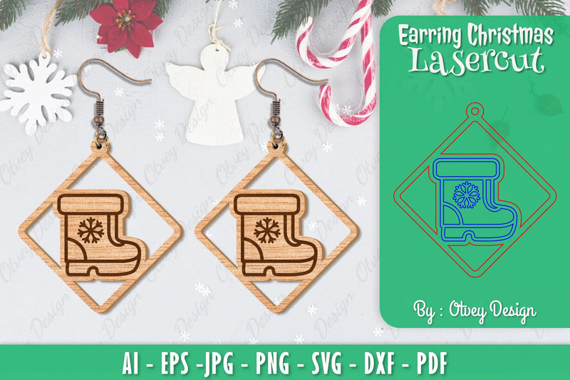 Christmas Earrings SVG Bundle - CraftNest - Digital Crafting and Art