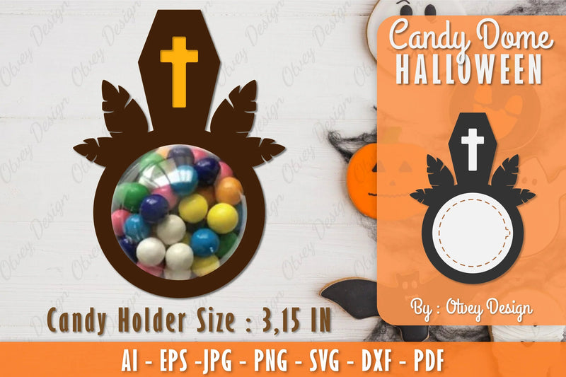Halloween Candy Dome SVG Bundle 17 - CraftNest - Digital Crafting and Art