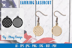4th of July Earring SVG Bundle 17 - CraftNest - Digital Crafting and Art