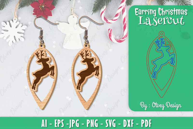 Christmas Earrings SVG Bundle 64 - CraftNest - Digital Crafting and Art