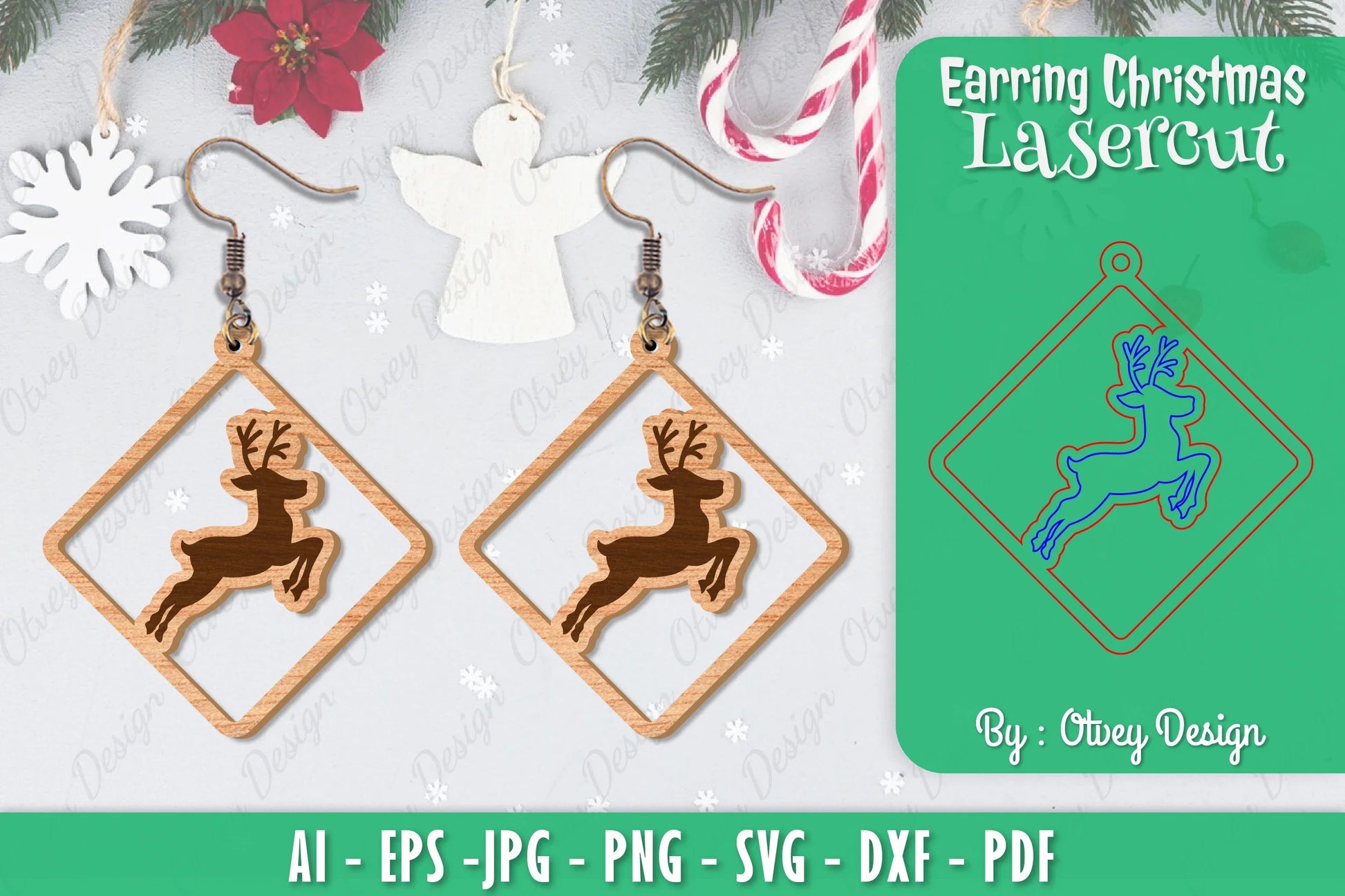 Christmas Earrings SVG Bundle - CraftNest - Digital Crafting and Art