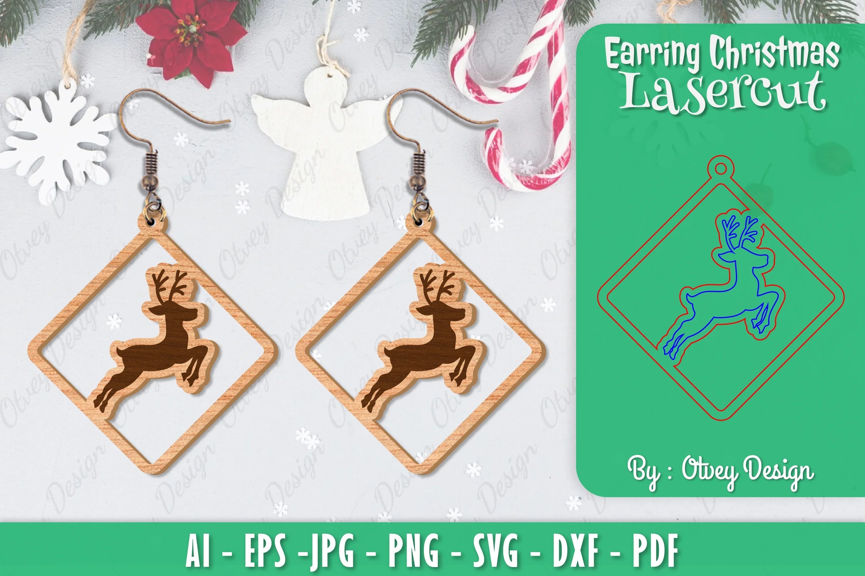 Christmas Earrings SVG Bundle - CraftNest - Digital Crafting and Art