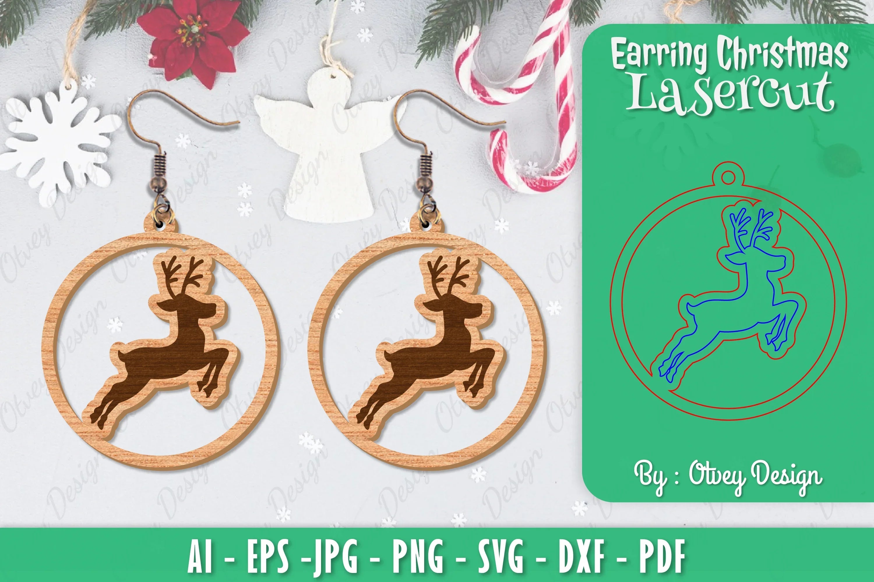 Christmas Earrings SVG Bundle - CraftNest - Digital Crafting and Art