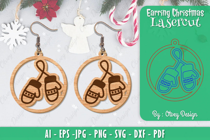 Christmas Earrings SVG Bundle - CraftNest - Digital Crafting and Art