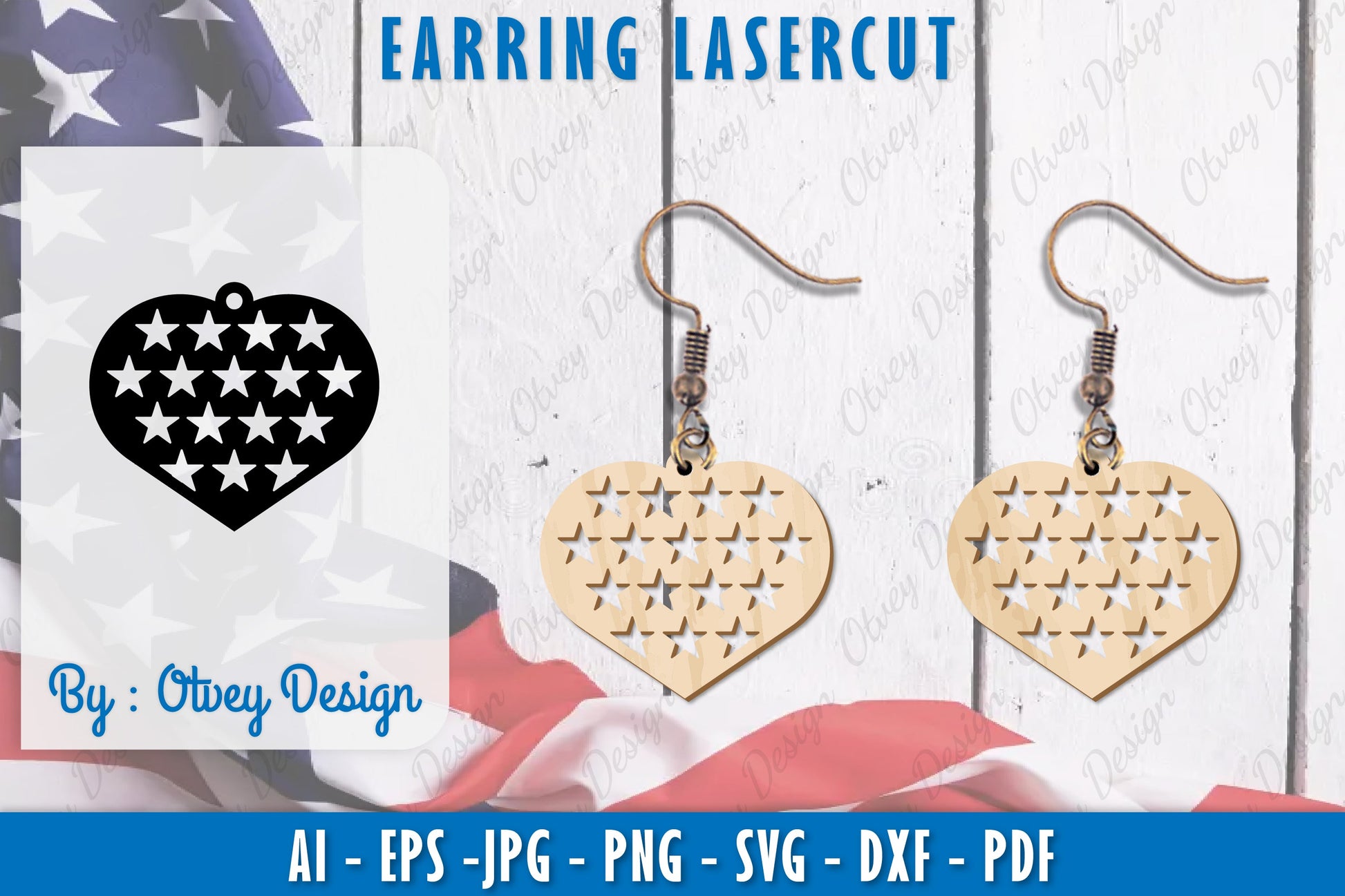 4th of July Earring SVG Bundle 18 - CraftNest - Digital Crafting and Art