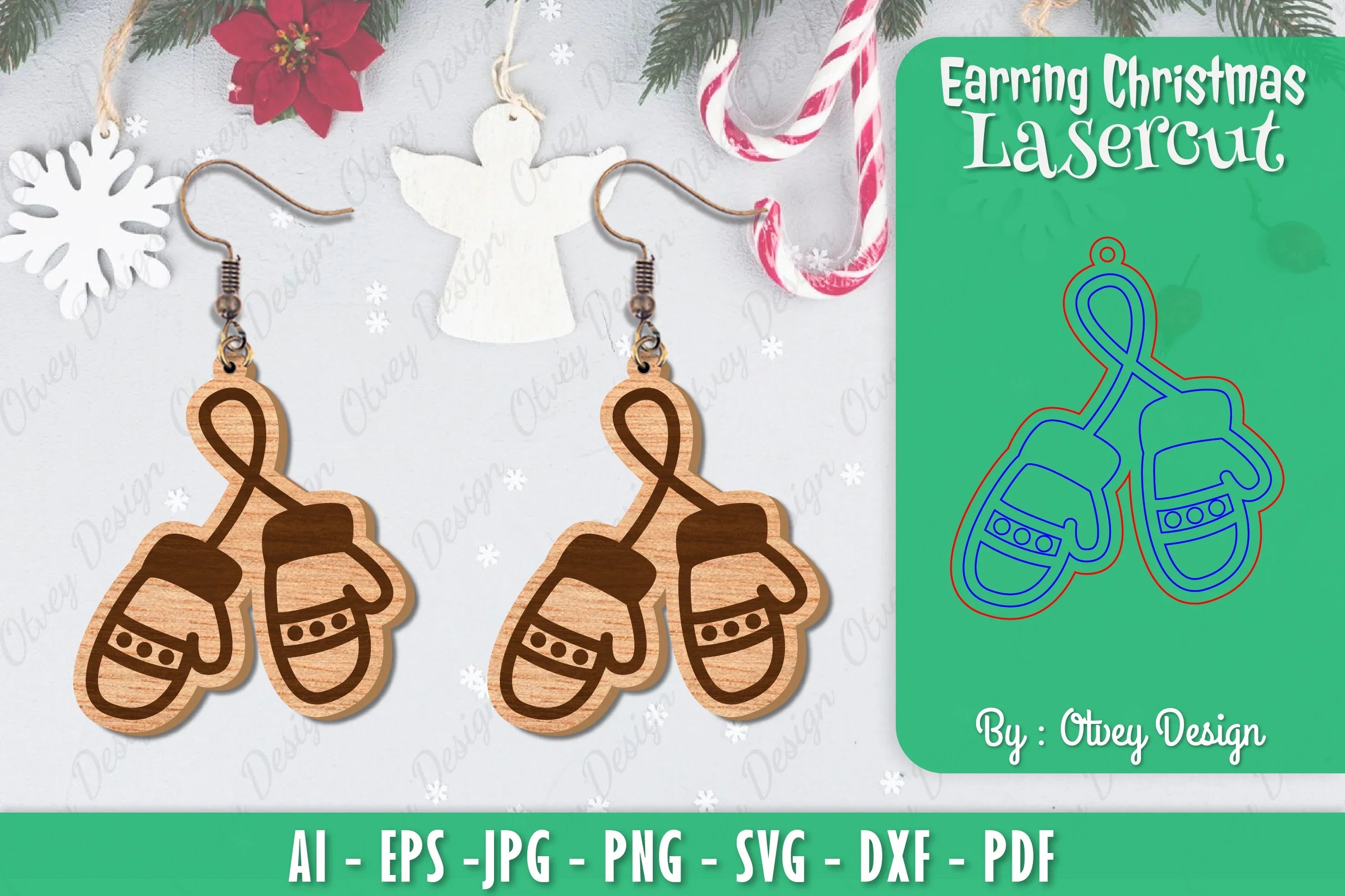 Christmas Earrings SVG Bundle - CraftNest - Digital Crafting and Art