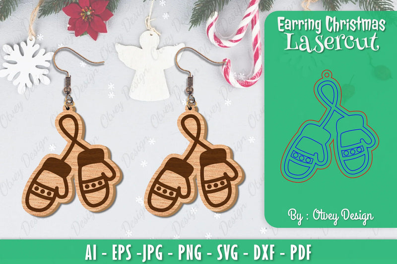 Christmas Earrings SVG Bundle - CraftNest - Digital Crafting and Art