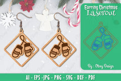 Christmas Earrings SVG Bundle 35 - CraftNest - Digital Crafting and Art