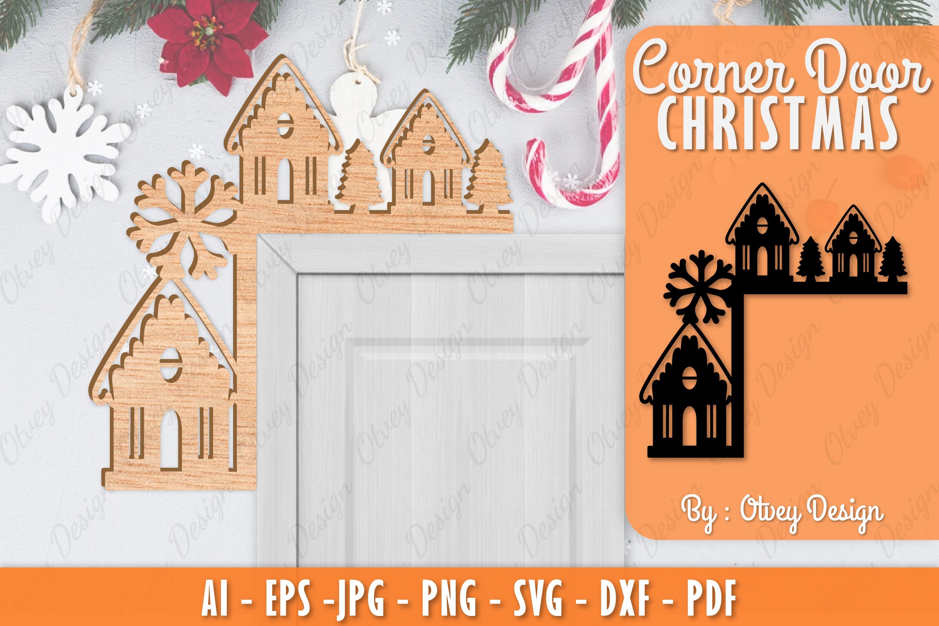 Christmas Corner Door SVG Bundle 18 - CraftNest - Digital Crafting and Art