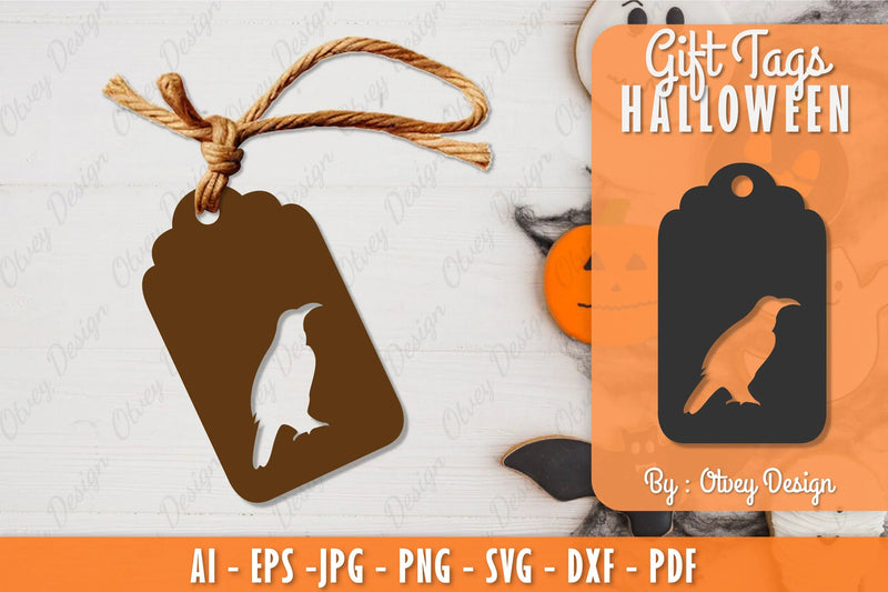 Halloween Gift Tags SVG Bundle 18 - CraftNest - Digital Crafting and Art