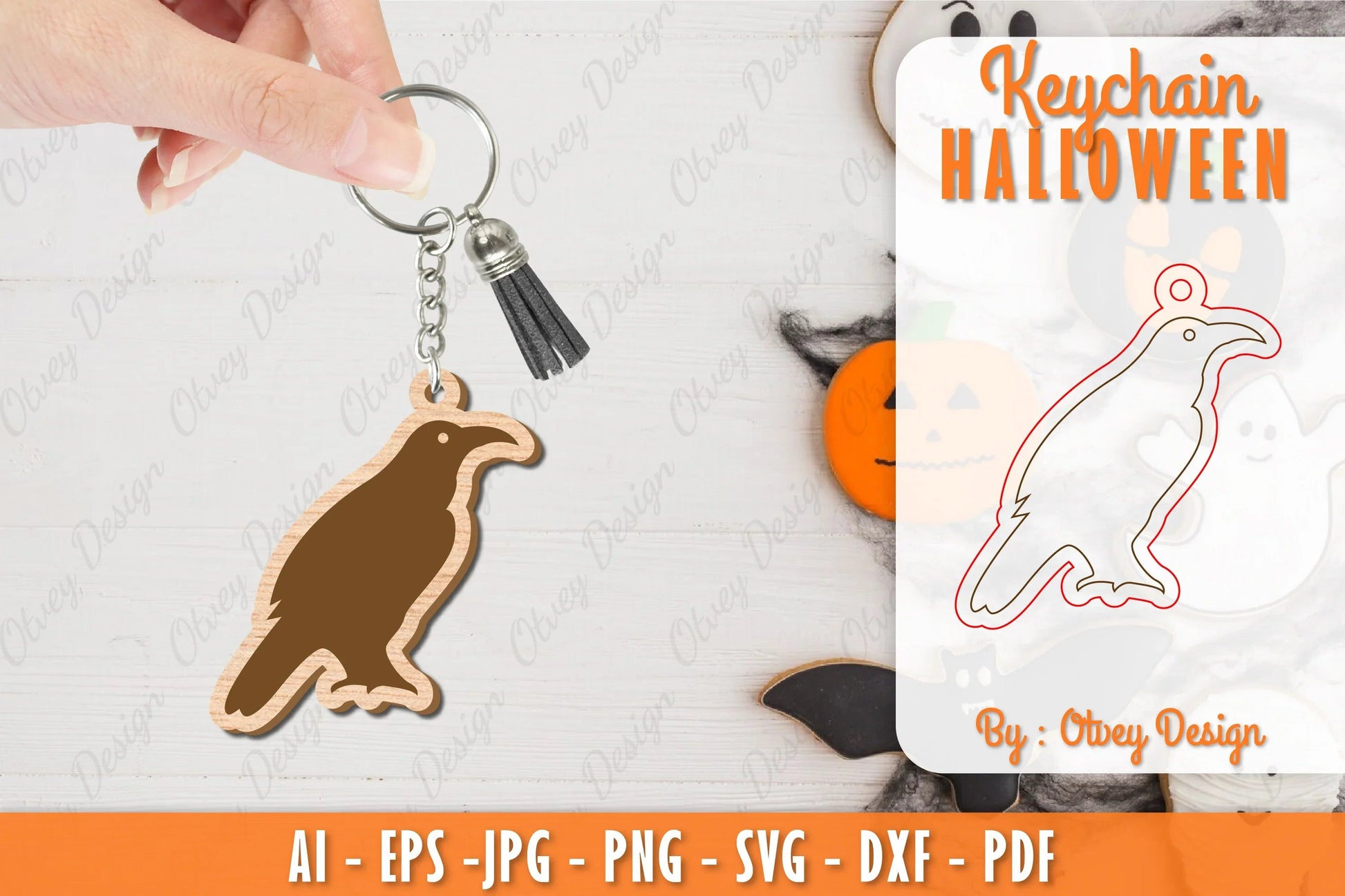 Keychain Halloween Lasercut SVG Bundle 18 - CraftNest - Digital Crafting and Art