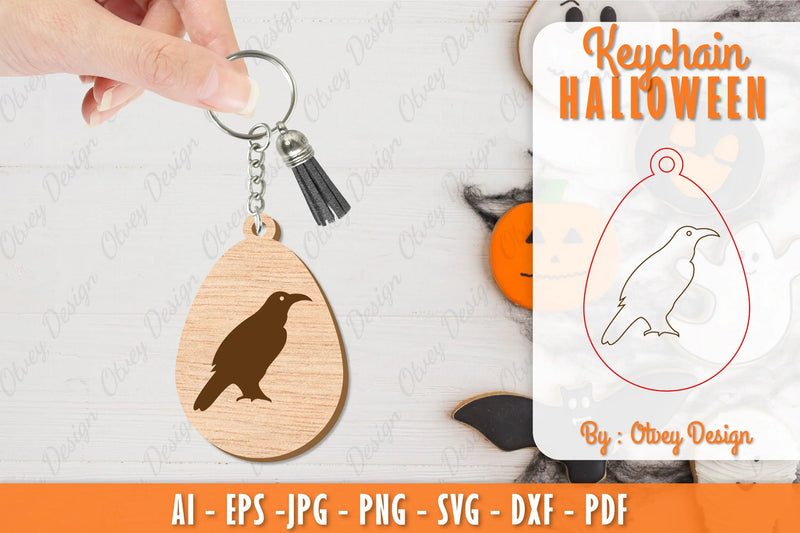 Keychain Halloween Lasercut SVG Bundle 70 - CraftNest - Digital Crafting and Art